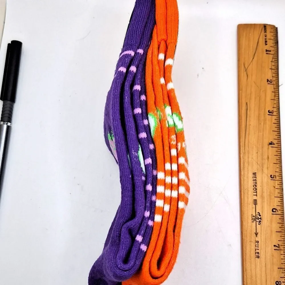 Crush orange and grape soda cream socks novelty graphic design